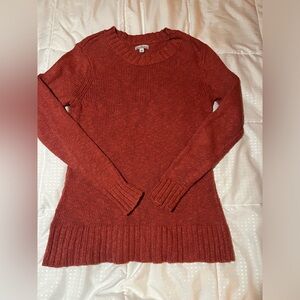 LLBean Signature Cotton Slub Sweater in Faded Poppy